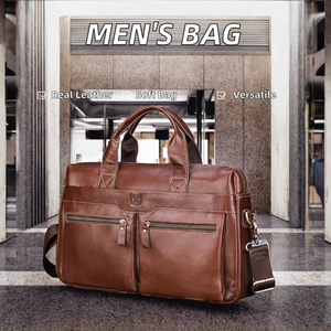 Genuine <b>Leather</b> Handmade Durable Men's Classic Luxury Messenger Crossbody Shoulder <b>Laptop</b> Briefcase Soft <b>Bag</b> - Product Image 2