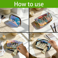 Carpeta de Archivo Personalizada Transparente de PVC Holográfico Láser, Impermeable, con Cierre, en Tamaños y Colores Personalizados, para Uso Promocional