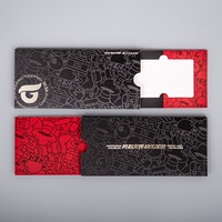 Enveloppes personnalisées pour cartes de membre, pochette coulissante en papier, nom de l'entreprise, VIP, salutations, emballage de carte cadeau, boîte de carte de crédit