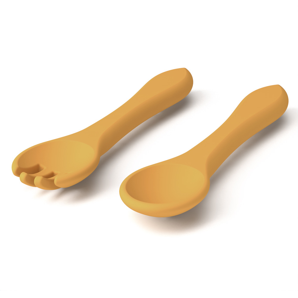 Ensemble spatule et fourchette [Orange]
