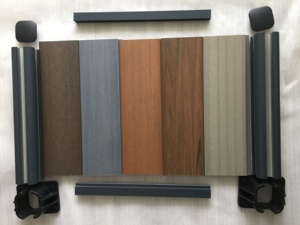 Valla de Madera Plástica Compuesta para Jardín, Económica, con <span class=keywords><strong>Postes</strong></span> de Aluminio Anodizado, Puerta, Enrejado <span class=keywords><strong>y</strong></span> Portones, Paneles de Valla de WPC para Exteriores - Product Image 2