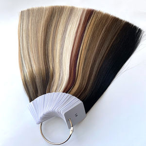 Estensioni personalizzate all'ingrosso dei capelli umani vietnamiti russi della fabbrica con i campioni dell'anello di colore e l'etichetta di Logo - Product Image 2