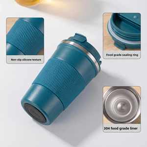 Bouteille d'eau promotionnelle personnalisée X527 avec logo, tasse à café isotherme en acier inoxydable double paroi, portable pour voiture, bureau, voyage, affaires - Product Image 2