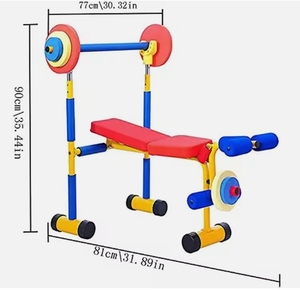 Vui Vẻ Và Tập Thể Dục Thiết Bị Tập Thể Dục Cho Trẻ Em Trọng Lượng Băng Ghế Dự Bị Đặt Toddler Phòng Tập Thể Dục Cho Người Mới Bắt Đầu Bài Tập - Product Image 4