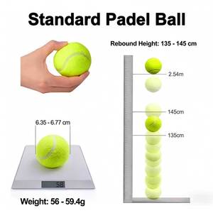 Venta directa de fábrica, pelota profesional, logotipo personalizado, deportes, pelota de Pádel enlatada para deportes de pádel - Product Image 3