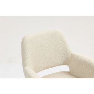 Kaufhof sedie da pranzo girevoli/sedie con braccioli set da 2 in tessuto teddy con ritorno automatico - Product Image 5