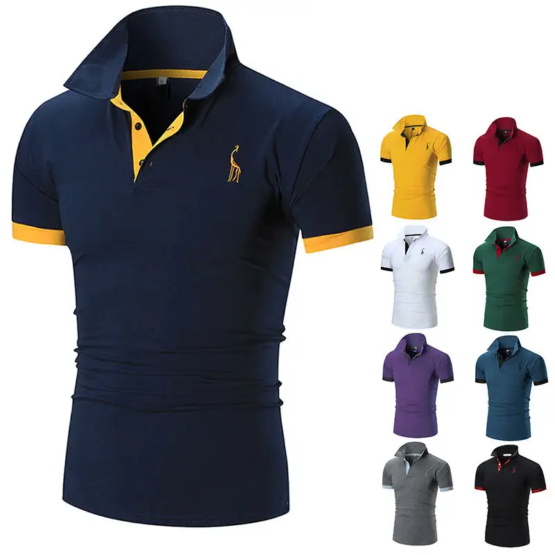 Wholesale Luxury 2 3 Colors Yellow And Black Embroidered Polo Shirt White Moisture Wickingpolo Shirt For Mens