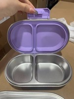 Petite boîte à bento en acier inoxydable Conteneur de stockage portable pour repas d'enfants Conteneur à bento en métal Déjeuner pour enfants