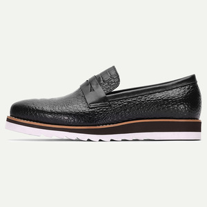 Sh12648a Suela blanca color negro zapatos italianos para hombre 2025 zapatos italianos de cuero genuino para hombre - Product Image 3