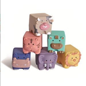 Khối Xây Dựng Bitebaby Teether Bath Nhận Thức Đồ Chơi Giáo Dục Sớm Nổi Cao Su Mềm <span class=keywords><strong>3D</strong></span> PVC Nhựa Hộp Màu Bộ Khối - Product Image 6