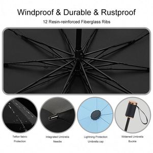 Custom Logo Automatic Paraguas Sun <b>Umbrella</b> <b>Windproof</b> Foldable Portable Women Outdoor Anti UV Folded Car <b>Umbrella</b> for the Rain - Product Image 3