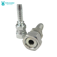 24211 Raccords hydrauliques à sertir et adaptateur de raccord rapide pour tuyau, haute qualité, à siège plat, forgés, zingués, ISO 8434-3