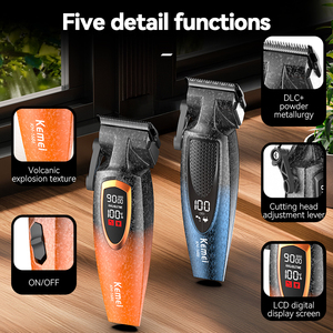 <span class=keywords><strong>Tondeuse</strong></span> à cheveux rechargeable KEMEI Km1686 9000 tr/min, professionnelle, avec fonction de dégradé de couleur, réglable, machine à couper les cheveux, 2500 mAh - Product Image 5
