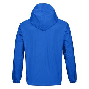 Chaqueta cortavientos de carcasa blanda personalizada para hombre, cinta reflectante con cuello levantado, chaqueta impermeable con capucha para exteriores, cierre de cremallera - Product Image 2