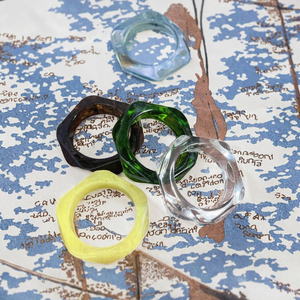 Pulseras Grandes de Resina Acrílica, Geométricas, Modernas, Retro, Económicas, para Fiestas, Resistentes a la Decoloración, para Chicas y Mujeres - Product Image 3
