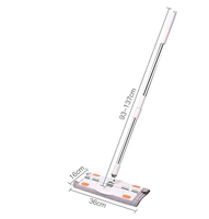 Serpillère plate rétractable en microfibre pour le nettoyage des sols, serpillère rotative à 360 degrés pour le nettoyage humide et sec, pour la maison et le bureau