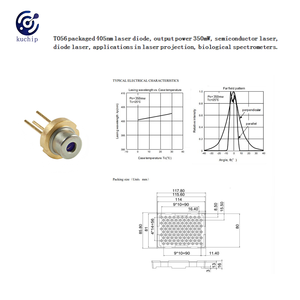 To56 đóng gói <span class=keywords><strong>Diode</strong></span> <span class=keywords><strong>Laser</strong></span> 405nm Công suất đầu ra 350mW cho các ứng dụng chiếu <span class=keywords><strong>laser</strong></span> <span class=keywords><strong>diode</strong></span> bán dẫn chất lượng cao - Product Image 5