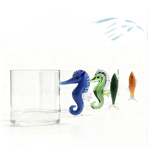 Niedliche Meerestier-Kaffeetasse mit Seepferdchen-Griff, 3D-Ozean-Design, Borosilikatglas-Becher, Hitzebeständig, Spülmaschinenfest, Wiederverwendbar für - Product Image 4