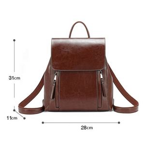 Outdoor Travel Unisex Vintage Women <b>Backpack</b> Leather Travel Hand Shoulder Bag - Product Image 6