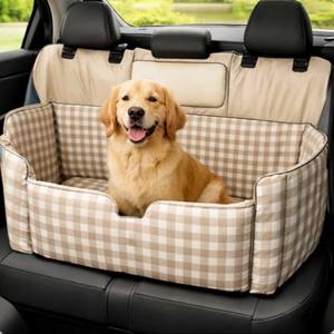Siège auto pour chien <span class=keywords><strong>de</strong></span> haute qualité, confortable et luxueux, avec laisse <span class=keywords><strong>de</strong></span> sécurité, en coton épais et chaud, lit pour animal <span class=keywords><strong>de</strong></span> compagnie moderne, solide, amovible et lavable - Product Image 1