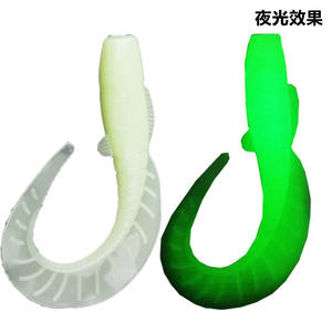 Señuelo de Pesca en Forma de Abanico, Tamaño <span class=keywords><strong>Grande</strong></span>, Cola Rizada, 11 cm, 13 g, para Lubina, Perca, Corvina Amarilla, Cebo de Peces Vivos, Gusano - Product Image 4