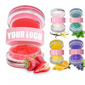 OEM ODM ริมฝีปากมาส์กความงาม 2 ใน 1 มังสวิรัติผลไม้ Moustirzing Exfoliator <span class=keywords><strong>Sleepingmask</strong></span> น้ําตาลลิปสครับและชุดบาล์ม - Product Image 1