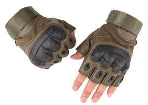 Guantes Tácticos DFTG202 para Deportes al Aire Libre, Ciclismo, Camping, Medios Dedos, con Nudillos Reforzados, Color Caqui, Verde Deportivo, Negro, EN STOCK - Product Image 5