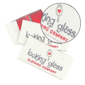 Kết thúc Gấp Tùy Chỉnh Dệt Tên Thương Hiệu Logo 100% Polyester Vải Gấm Hoa Dệt Nhãn cho Hàng May Mặc - Product Image 5
