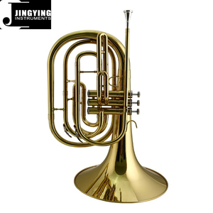 Trompa Francesa Profesional <span class=keywords><strong>de</strong></span> Marcha Jingying Music 2023, Instrumento <span class=keywords><strong>de</strong></span> Viento <span class=keywords><strong>de</strong></span> Latón, Cuerpo <span class=keywords><strong>de</strong></span> Latón Especial, Pistón <span class=keywords><strong>de</strong></span> Cobre Blanco Niquelado - Product Image 2