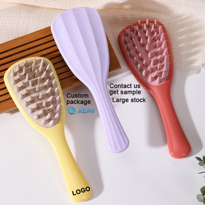 Hot Sale ABS Long Handle Silicone Head <b>Shampoo</b> Cleaning Brush Hair Growth Detangling Massage Scalp Comb Tool for Dry Wet Use - Product Image 1