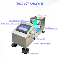 DENVEN ACW-YDH-10G Mini Contrôleur de Poids Automatique Haute Précision avec Écran LCD, Balance à Bande en Acier Inoxydable, Capacité 500g, 220V, OEM ODM