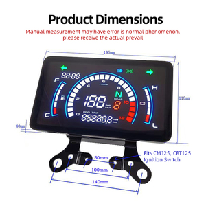 Nuevo Conjunto de Instrumentos Digitales LCD para Motocicleta, Carcasa Negra de 12V para Vento Ryder 150/CM150, Velocímetro, Tacómetro - Product Image 2