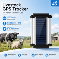 Traceur GPS portable pour bétail à énergie solaire, étanche IP67, suivi en temps réel, stockage LBS sur le cloud, autonomie de 3 ans, compatible PC
