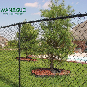 Nhà Sản Xuất Nhà Ngoài Trời Trang Trí Kim Loại Thép 6ft Chiều Cao Màu Đen PVC Tráng Dây Sắt Lưới - Product Image 3