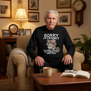 Lo siento, estoy de mal humor, estoy pasando por mi terrible etapa de los años 70, camiseta de manga larga - Product Image 3