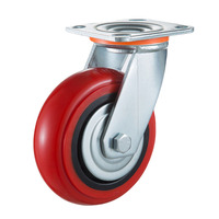 Charge élevée industrielle Roulette de chariot pivotante à plaque supérieure robuste de 1 tonne avec roue de frein Charge 300kg