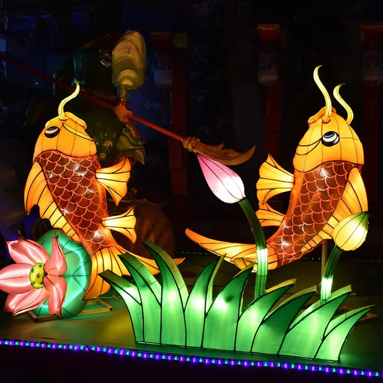 Hewan disesuaikan lentera dekorasi Festival Cina Musim Semi Pertengahan Musim Gugur hewan lentera belanja Mall persegi dekorasi pesta