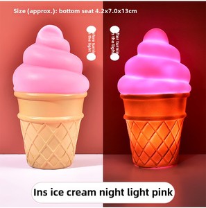 Fait à la main Ins crème colle bricolage 12 ornements de bijoux en plastique petite lampe de table crème glacée veilleuse <span class=keywords><strong>maison</strong></span> bijoux pâte à <span class=keywords><strong>modeler</strong></span> Slime - Product Image 2
