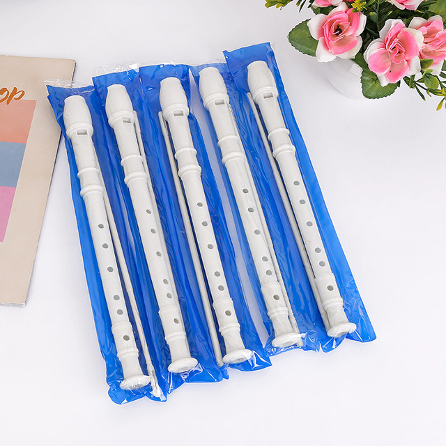 In-Stock White PVC Six-Hole Flute 6-Hole Recorder for Children Wholesale From Manufacturer Toy Flute