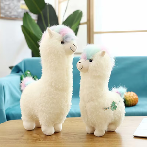 Peluche d'alpaga blanche - le cadeau en peluche mignon préféré, idéal pour les cadeaux d'anniversaire et de la Saint-Valentin pour les enfants - Product Image 2