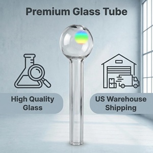 Tubo de Vidrio en Forma de Piruleta de 4 Pulgadas con Bola de Burbujas, de Borosilicato de Alta Calidad, ¡Gran Venta en EE. UU.! En Stock - Product Image 2