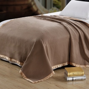 Siêu mềm khách sạn Chăn đơn hoặc đôi mùa đông len dệt kim Lạc Đà dày bán buôn giường chăn - Product Image 2
