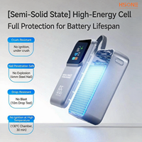 Batterie externe semi-solide MH857A 20000mAh 45W 65W Chargeur pour ordinateur portable avec câble Type C pour les voyages d'affaires, 2 câbles intégrés