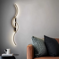 Lumière murale LED de décoration intérieure moderne pour salon, design nordique minimaliste, télécommande, aluminium, gel de silice