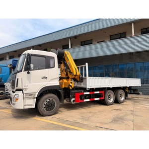 Camion à plateau plat Dongfeng à 10 roues, avec grue à bras pliable de 200 tonnes, directement de l'usine, pour l'exportation - Product Image 5