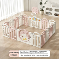 Corralito Plegable de Plástico para Bebés, para Dormitorio y Sala de Estar, Sin Necesidad de Ensamblaje, Ahorra Espacio, Barrera de Seguridad para Niños Pequeños