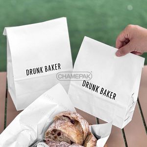 Bolsa de Papel Kraft Personalizada de Grado Alimenticio para Empacar Pan y Postres, Bolsa de Papel para Repostería para Llevar, Impresa con su Propio Logotipo - Product Image 2
