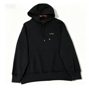 Sudadera con capucha para mujer, color sólido, algodón, informal, con bolsillo frontal, logotipo con transferencia térmica, para otoño, se puede personalizar con OEM. - Product Image 3