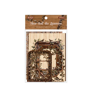 กระดาษคราฟต์ 14 แผ่น/แพ็ค ซีรีส์ภาพเงาในกรอบวินเทจ กรอบลายเถาวัลย์ กระดาษธรรมดาสำหรับตกแต่งแบบคอลลาจ - Product Image 5