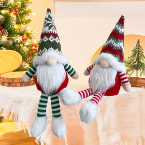 Decoraciones navideñas Nuevo sombrero <span class=keywords><strong>de</strong></span> lana <span class=keywords><strong>de</strong></span> felpa Estatuilla <span class=keywords><strong>de</strong></span> Gnomo Muñeca sin rostro <span class=keywords><strong>de</strong></span> piernas largas Adorno <span class=keywords><strong>de</strong></span> duende enano <span class=keywords><strong>de</strong></span> Navidad - Product Image 3